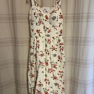 Floral/fruit Print Summer Dress